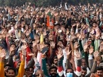 File photo of a gathering for election campaigning.&nbsp;