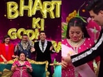Bharti Singh's baby shower on Colors TV's Hunarbaaz show. Bharti Singh's baby shower on Colors TV's Hunarbaaz show.