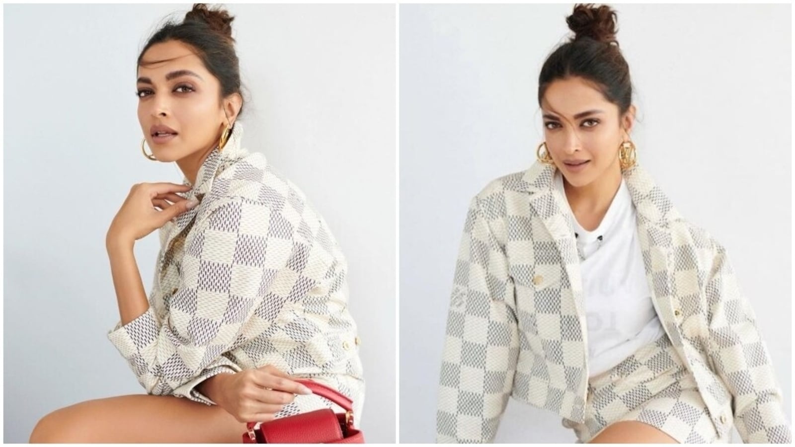Deepika Padukone in Rs 3 lakh Louis Vuitton jacket and mini skirt