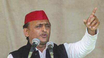 Samajwadi Party president Akhilesh Yadav speaks during a public meeting, ahead of the second phase of the Uttar Pradesh Assembly elections, at Loda Baheri village in Budaun on Saturday. (PTI) Samajwadi Party president Akhilesh Yadav speaks during a public meeting, ahead of the second phase of the Uttar Pradesh Assembly elections, at Loda Baheri village in Budaun on Saturday. (PTI)