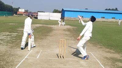 Budding crickers in action during the Ludhiana district cricket association’s trials at GRD institution on Saturday. (HT Photo) Budding crickers in action during the Ludhiana district cricket association’s trials at GRD institution on Saturday. (HT Photo)