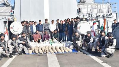 The NCB found 525 kg of very high-quality hashish and 234 kg of finest quality crystal Methamphetamine, which officials said cost around ₹2,000 crore in the international market, from the boat. (SOURCED.) The NCB found 525 kg of very high-quality hashish and 234 kg of finest quality crystal Methamphetamine, which officials said cost around ₹2,000 crore in the international market, from the boat. (SOURCED.)