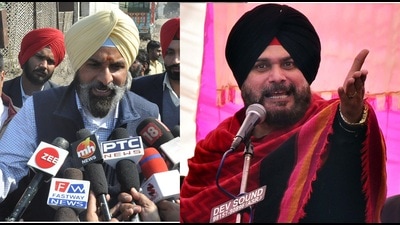 Navjot Sidhu had campaigned for party’s Amritsar North candidate Sunil Dutti, while Majithia only went to his traditional Majitha segment where his wife Ganieve Kaur is in the fray, and the adjoining Amritsar South. (HT)