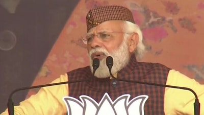 PM Modi in Uttarakhand's Rudrapur (ANI)