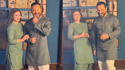 Snippets from Soha Ali Khan and brother Saif Ali Khan's funny BTS video. Snippets from Soha Ali Khan and brother Saif Ali Khan's funny BTS video.