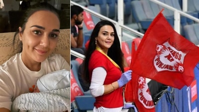 Preity Zinta reveals her baby's face. Preity Zinta reveals her baby's face.