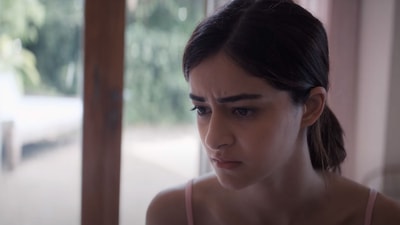 Ananya Panday in a still from Gehraiyaan. Ananya Panday in a still from Gehraiyaan. 
