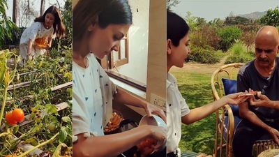 Anushka Sharma shared a video of her making jam. Anushka Sharma shared a video of her making jam. 