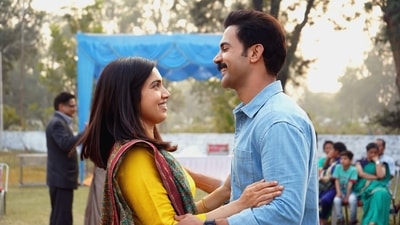 Bhumi Pednekar and Rajkummar Rao play a couple in a lavender marriage. Bhumi Pednekar and Rajkummar Rao play a couple in a lavender marriage.