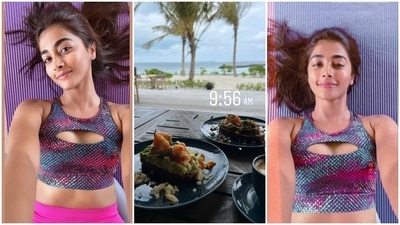 Earlier, Pooja had shared a glimpse of her morning routine during the Maldivian holiday with fans. The star did yoga at the resort gym and even clicked selfies post the fitness routine. She also posted a picture of her healthy breakfast. Her pictures gave us major holiday vibes, and we are sure they will also make you want to pack bags and escape the city life. (Instagram/@hegdepooja) Earlier, Pooja had shared a glimpse of her morning routine during the Maldivian holiday with fans. The star did yoga at the resort gym and even clicked selfies post the fitness routine. She also posted a picture of her healthy breakfast. Her pictures gave us major holiday vibes, and we are sure they will also make you want to pack bags and escape the city life. (Instagram/@hegdepooja)