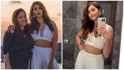 Actor Pooja Hegde jetted off to the Maldives with her family to celebrate her mother's 60th birthday with much pomp. The island nation has been a celebrity favourite holiday destination ever since the pandemic began. And Pooja too had holidayed in the scenic location last year. This time, she came with her family and shared several pictures from the celebrations. (Instagram/@hegdepooja) Actor Pooja Hegde jetted off to the Maldives with her family to celebrate her mother's 60th birthday with much pomp. The island nation has been a celebrity favourite holiday destination ever since the pandemic began. And Pooja too had holidayed in the scenic location last year. This time, she came with her family and shared several pictures from the celebrations. (Instagram/@hegdepooja)