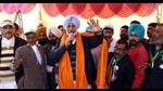 Congress candidate from Mohali, Balbir Sidhu, campaigning on Sunday. (HT Photo)