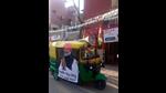 Amid the ban on roadshows with vehicles, auto-rickshaws or rehris on which party symbols and candidate’s images have been put up are travelling to every corner of Mohali. (HT Photo)