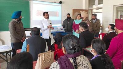 General observer Annavi Dinesh Kumar visits election training venues in Ludhiana ahead of the Punjab assembly elections. (HT File) General observer Annavi Dinesh Kumar visits election training venues in Ludhiana ahead of the Punjab assembly elections. (HT File)