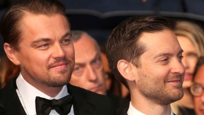 Leonardo DiCaprio and Tobey Maguire attended Justin Bieber's concert together. Leonardo DiCaprio and Tobey Maguire attended Justin Bieber's concert together.