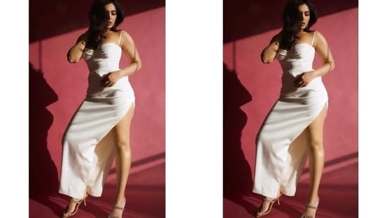 On Saturday, Bhumi took to the photo and video sharing app to share pictures from a photoshoot that gave a glimpse of her look in an all-white ensemble. She captioned the post, "White is my colour." And we agree. Earlier, the star had draped herself in a sheer white saree for another promotional event, and it was an equally glamorous sartorial moment.(Instagram/@bhumipednekar)
