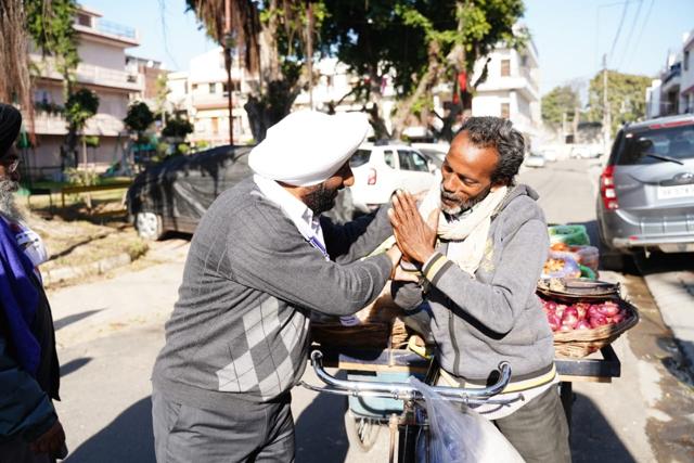 AAP candidate from Mohali campaigning on Sunday. AAP candidate from Mohali campaigning on Sunday.