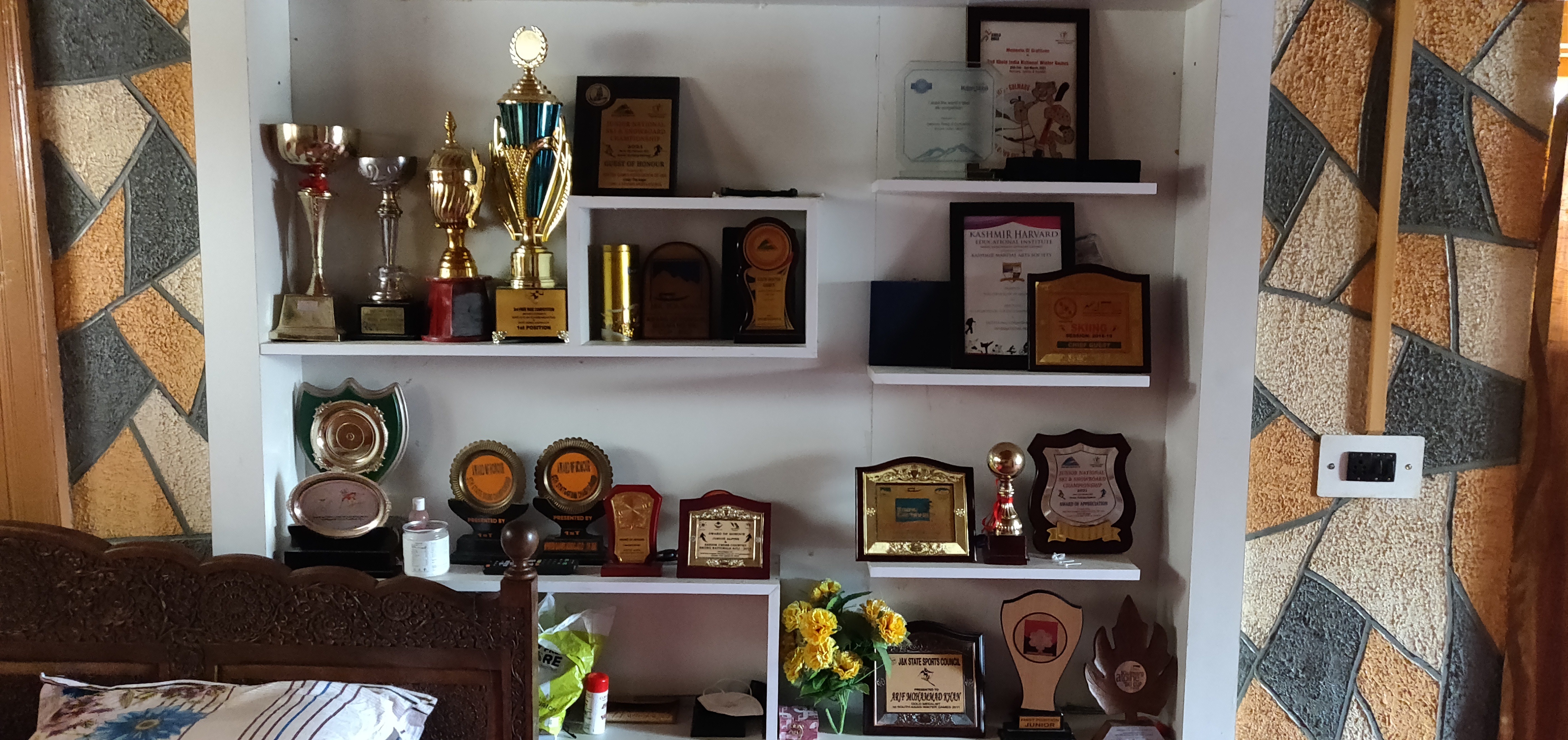 Trophies won by Arif Khan at various events (HT Photo by Shantanu Srivastava) Trophies won by Arif Khan at various events (HT Photo by Shantanu Srivastava)