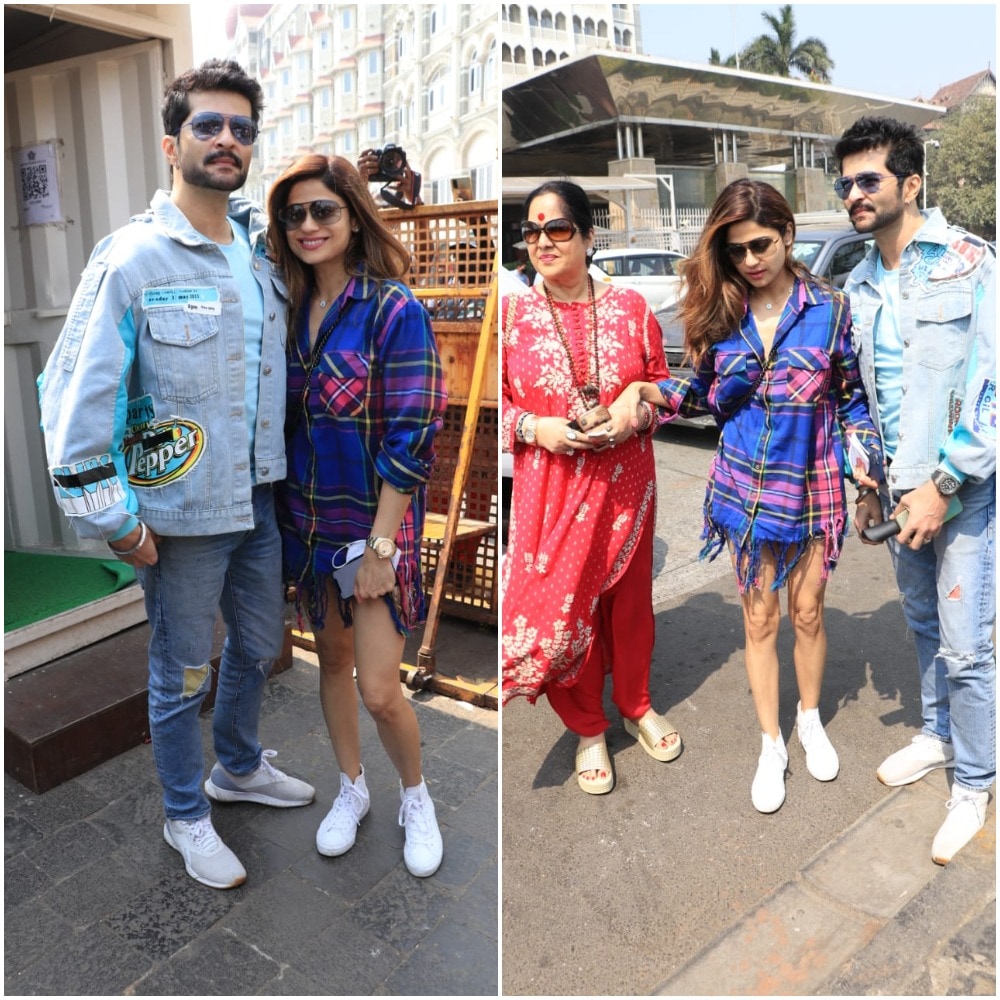 Shilpa Shetty Kundra wore her white T-shirt + denim jacket over a