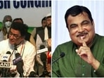 Congress MP Ajoy Kumar (Left), Union minister Nitin Gadkari (Right).