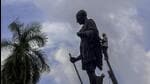 Police said the statue, which was installed to mark the centenary of Mahatma Gandhi’s Champaran satyagraha at Charkha park, was severely damaged. (PTI/Photo for representation)