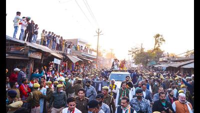 A large crowd was witnessed accompanying Congress leader Priyanka Gandhi Vadra at several places during her campaign (Sourced) A large crowd was witnessed accompanying Congress leader Priyanka Gandhi Vadra at several places during her campaign (Sourced)