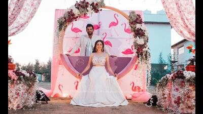 Milana Nagaraj and Darling Krishna are celebrating their first wedding anniversary this Valentine’s Day. (Photos: Barry Photography) Milana Nagaraj and Darling Krishna are celebrating their first wedding anniversary this Valentine’s Day. (Photos: Barry Photography)