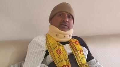 Former bureaucrat and Bharatiya Janata Party (BJP)’s Gill constituency candidate SR Ladhar has been discharged from the hospital and is recuperating at his house following Sunday evening’s attack. (HT Photo)