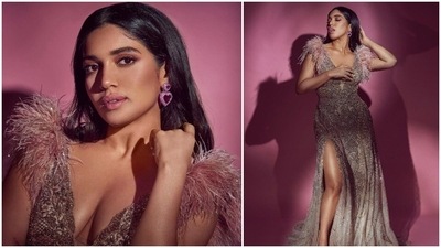 Bhumi Pednekar captioned her post, "Love Is colourful this Valentine’s Day :)." (Instagram/@bhumipednekar) Bhumi Pednekar captioned her post, "Love Is colourful this Valentine’s Day :)." (Instagram/@bhumipednekar)