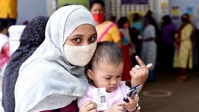 Goa reported 44.63 per cent voter turnout till 1 pm for all the 40 assembly constituencies. The polling in the coastal state began at 7 am and will end at 6 pm today. (ANI) Goa reported 44.63 per cent voter turnout till 1 pm for all the 40 assembly constituencies. The polling in the coastal state began at 7 am and will end at 6 pm today. (ANI)