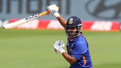 India's Rishabh Pant bats during the second one day international cricket match between India and West Indies in Ahmedabad, India, Wednesday. (AP)