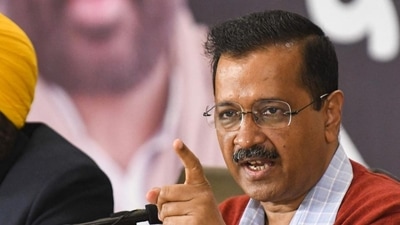 AAP leader and Delhi chief minister Arvind Kejriwal at a press conference, ahead of the upcoming Punjab state assembly elections, in Amritsar. (AFP) (HT_PRINT) AAP leader and Delhi chief minister Arvind Kejriwal at a press conference, ahead of the upcoming Punjab state assembly elections, in Amritsar. (AFP) (HT_PRINT)