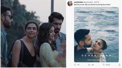 Gehraiyaan stars Deepika Padukone and others.