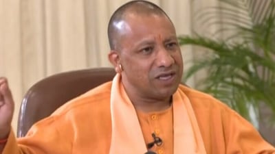 Uttar Pradesh chief minister Yogi Adityanath in an interview with ANI.
