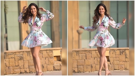 Take a cue from Nushrratt and add a short flared dress to your wardrobe this summer. (Instagram/@nushrrattbharuccha)