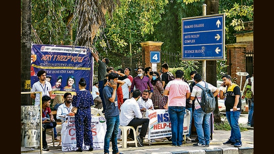 Seniors have formed digital desks to help outstation students find accommodation in Delhi (Photo : Amal KS / Hindustan Times)