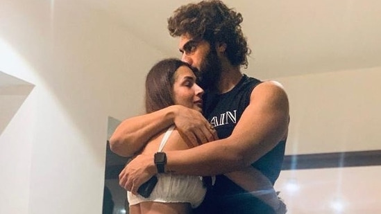 Malaika Arora and Arjun Kapoor in a loved-up photo. (Instagram) Malaika Arora and Arjun Kapoor in a loved-up photo. (Instagram)