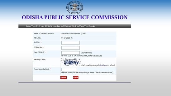OPSC marks released for the Posts of AEE(Civil) in Panchayati raj dept, link her