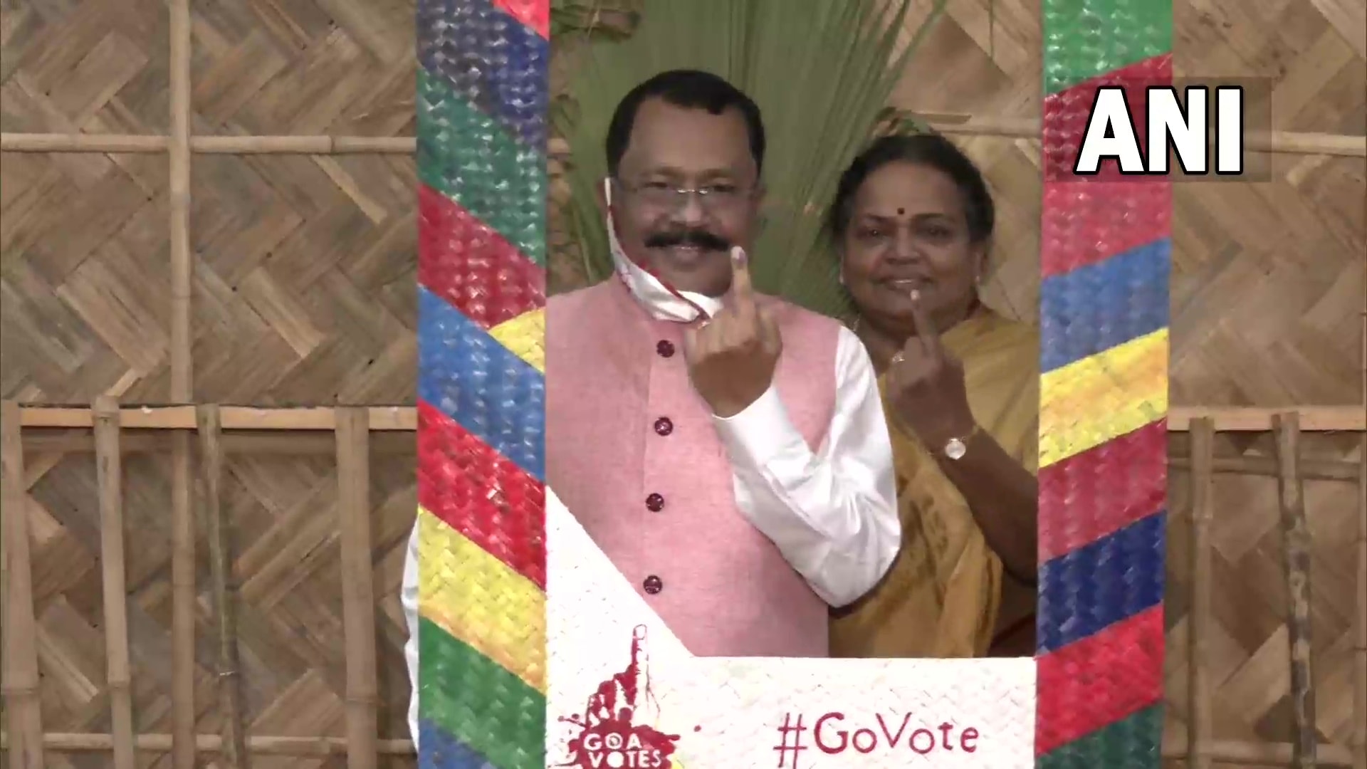 Goa governor PS Sreedharan Pillai and his wife Reetha Sreedharan cast their votes in Goa on Monday. Goa governor PS Sreedharan Pillai and his wife Reetha Sreedharan cast their votes in Goa on Monday.