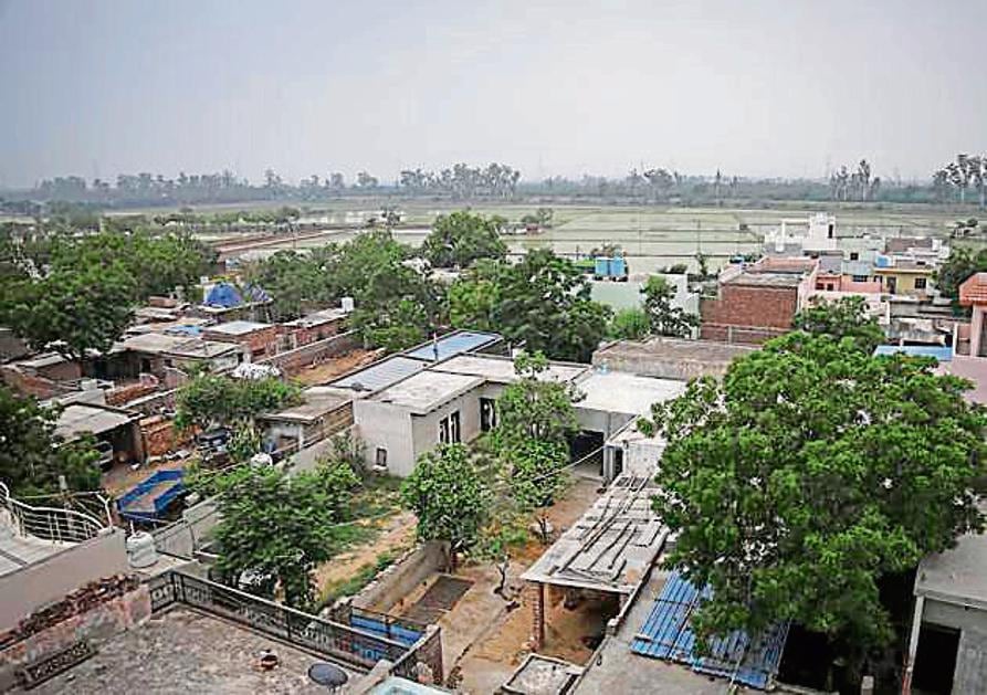 An aerial view of Jhuljhuli Village in New Delhi, India. (Photo by Sanchit Khanna/ Hindustan Times)