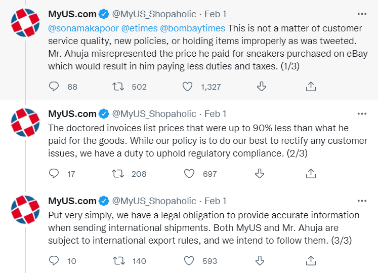 The shipping company levelled allegations against Anand Ahuja.