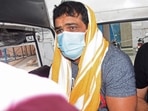 India's Olympic wrestling medallist Sushil Kumar sits inside a vehicle after he was arrested by police over alleged involvement in the murder of a fellow wrestler. ( AFP) India's Olympic wrestling medallist Sushil Kumar sits inside a vehicle after he was arrested by police over alleged involvement in the murder of a fellow wrestler. ( AFP)
