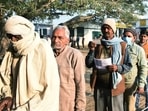 Till 5 pm, Saharanpur recorded a turnout of 67.13%. In picture - Voters standing in queue to cast their votes.(ANI) Till 5 pm, Saharanpur recorded a turnout of 67.13%. In picture - Voters standing in queue to cast their votes.(ANI)