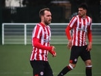 Christian Eriksen featured in a practice match for Brentford(Twitter/BrentfordFC) Christian Eriksen featured in a practice match for Brentford(Twitter/BrentfordFC)