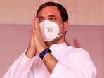 Congress leader Rahul Gandhi at a rally in Patiala on Tuesday. (Twitter@INCIndia)