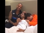 Yuzvendra Chahal enacted a funny reel with fellow cricketers Shikhar Dhawan and Kuldeep Yadav. (yuzi_chahal23/Twitter) Yuzvendra Chahal enacted a funny reel with fellow cricketers Shikhar Dhawan and Kuldeep Yadav. (yuzi_chahal23/Twitter)