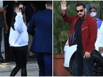 Katrina Kaif and Salman Khan at a Mumbai airport. Katrina Kaif and Salman Khan at a Mumbai airport.