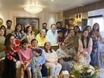 Randhir Kapoor's family came together to celebrate his 75th birthday. Randhir Kapoor's family came together to celebrate his 75th birthday.
