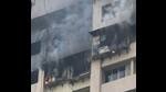 The blaze gutted one apartment on the 19th floor, the common corridor on the floor and the electric duct running along the length of the building. (Anshuman Poyrekar//Hindustan Times) The blaze gutted one apartment on the 19th floor, the common corridor on the floor and the electric duct running along the length of the building. (Anshuman Poyrekar//Hindustan Times)
