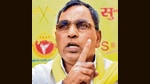 Sacked Uttar Pradesh minister Om Prakash Rajbhar talks to the media at his residence in Lucknow. (PTI) Sacked Uttar Pradesh minister Om Prakash Rajbhar talks to the media at his residence in Lucknow. (PTI)
